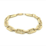 14k Yellow Gold Flat Greek Style Bracelet - 8 mm