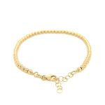 14k Yellow Gold Plain Ball Bracelet - 4 mm - Image 2