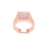 9k & 18k Rose Gold Diamond Rolex Inspired Ring - 0.40 ct - Image 2