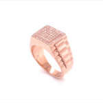 9k & 18k Rose Gold Diamond Rolex Inspired Ring - 0.40 ct - Image 3