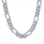 925 Sterling Silver Iced Out Cuban Figaro Chain - 10 mm - Image 2