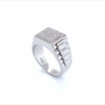 9k & 18k White Gold Diamond Rolex Inspired Ring - 0.40 ct - Image 2