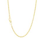 9k Yellow Gold Solid Diamond Cut Rope Chain - 1.80 mm - Image 2