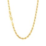 9k Yellow Gold Solid Diamond Cut Rope Chain - 3.5 mm - Image 2