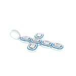 925 Sterling Silver Glow In The Dark Cross Pendant - Image 2