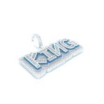 925 Sterling Silver Glow In The Dark Iced Out King Pendant - Image 2