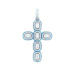 925 Sterling Silver Glow In The Dark Cross Pendant