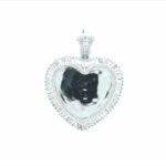 925 Sterling Silver Heart Picture Pendant - Medium Size