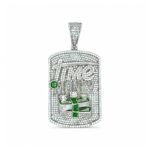 925 Sterling Silver Time Is Money Pendant - GEOTIMP