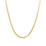 9k Yellow Gold Solid Franco Foxtail Chain - 1.7 mm - Image 2