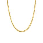 9k Yellow Gold Solid Franco Foxtail Chain - 2 mm - Image 2