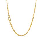 9k Yellow Gold Solid Franco Foxtail Chain - 1.7 mm