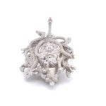 925 Sterling Silver Meduca Head Pendant - 56 x 31 mm - Image 2