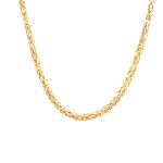 18k Yellow Gold Solid Byzantine Chain - 2.30 mm