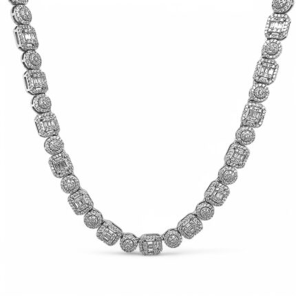 cubic zirconia silver tennis chain real diamond