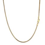 14k yellow gold solid snake chain for ladies italian made uk designed.
