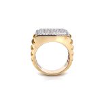 Mens VS1 Diamond Yellow Gold Signet Ring - 1.06 ct - Image 4