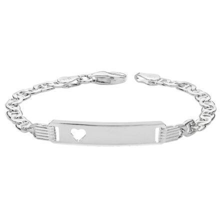925 sterling silver kids id bracelet in anchor link.