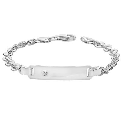 925 sterling silver trace id bracelet for kids.