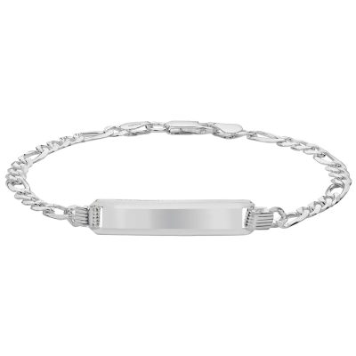 925 sterling silver 6 mm wide fiagro bracelet id tag.