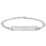 925 sterling silver 4 mm wide curb bracelet id.