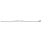 925 sterling silver figaro style id bracelet.