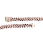 9k Rose Gold Diamond Cuban Chain 14.38ct - 9 mm - Image 3