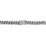 9k White and Rose Gold Diamond Cuban Chain 9.96ct - 7 mm - Image 3