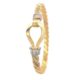 9k Yellow Gold Single Hook Bangle with a 15 mm Plain Hook in solid gold, heavy weight