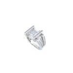 925 Sterling Silver Bridge Design Cz Silver Ring - SR00004 - Image 2