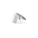 925 Sterling Silver Signet Ring Iced Out - SR00018 - Image 3