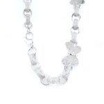 925 Streling Silver Belcher Chain Butterfly Cz and Patterned Links - 15 mm - Image 2