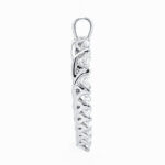 18k White Gold Large Lab Grown Diamond Thorn Claw Set Heart Pendant - 2.14 ct - Image 2