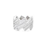 925 Sterling Silver Baguette Cuban Cz Ring - SR00137