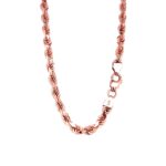 9k Rose Gold Solid Diamond Cut Rope Chain - 5 mm - Image 2