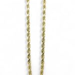 4.5 mm wide Diamond cut rope chain solid for men and women.