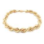 Beautiful Italian Rope bracelets, 9 mm wide with a safety lobster clasp