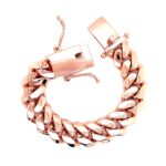 9k Rose Gold Miami Cuban Bracelet - 18 mm - Image 2