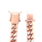 9k Rose Gold Miami Cuban Bracelet - 18 mm - Image 3