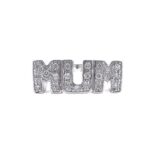 925 Sterling Silver Stone Set Cz MUM Ring - 8 mm - Image 2