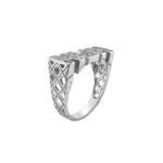 925 Sterling Silver Stone Set Cz MUM Ring - 8 mm