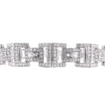 18k White Gold VS1 Diamond Pyramid Bracelet 1.25 ct - 10 mm - Image 2