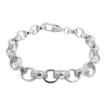 9 mm wide belcher bracelet for men women and kids 925 sterling silver.