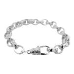 9 mm wide belcher bracelet for men women and kids 925 sterling silver.