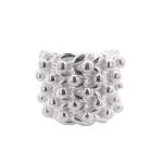 5 Row Sterling Silver Keeper Ring - 25 mm