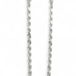925 sterling silver diamond cut rope chain in 5 mm wide.