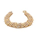 14k Yellow Gold Ladies Brick Bracelet - 16 mm - Image 2