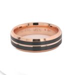 Rose Gold And Black Zirconium Band - 6 mm - Image 2