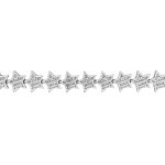 925 sterling silver Star shaped baguette and round cubic zirconia stones.