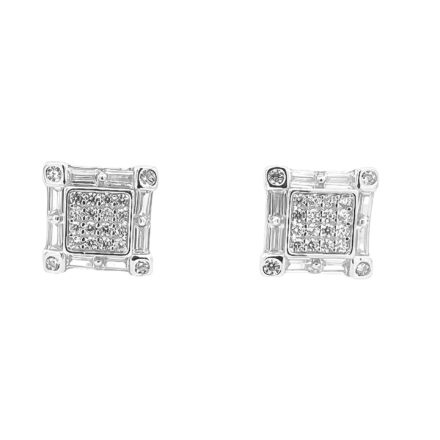 Stone set cubic zirconia Stud earring.